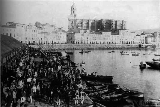 Muelle de Málaga finales del XIX.
