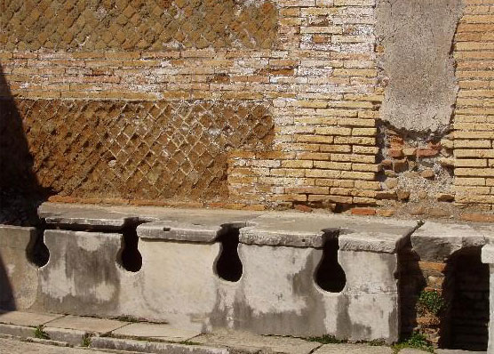 ancient Roman latrine, or private.