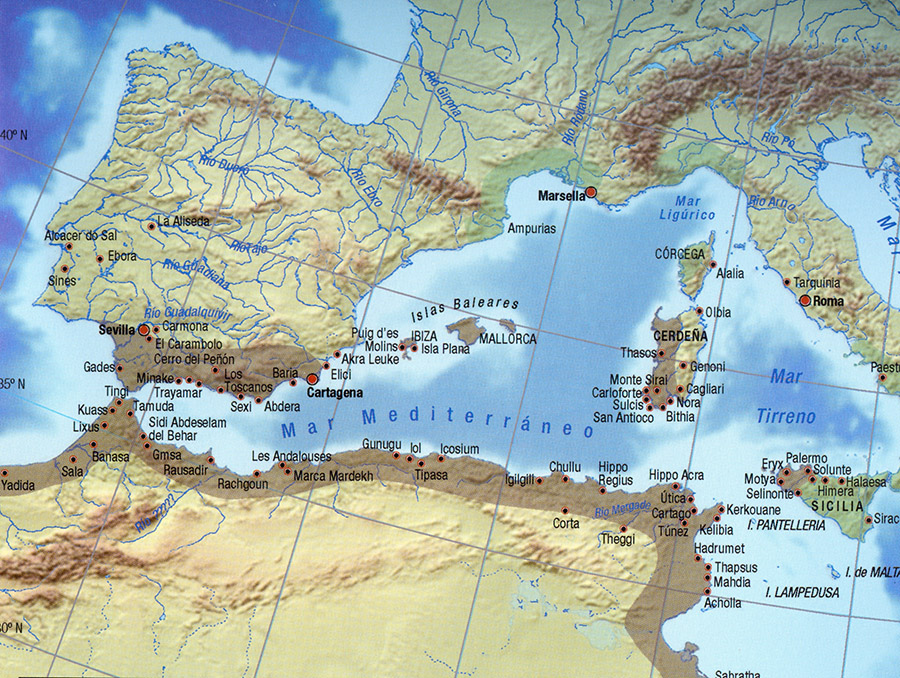 Antiguos asentamientos del mediterráneo occidental