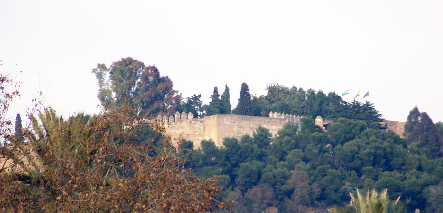 Vista Sur de la fortificación de Gibralfaro