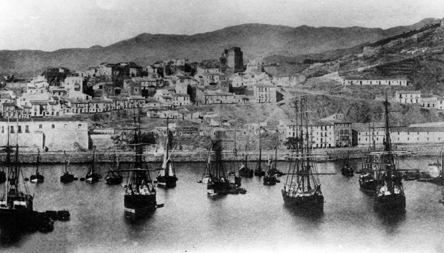 Puerto de Málaga año 1860