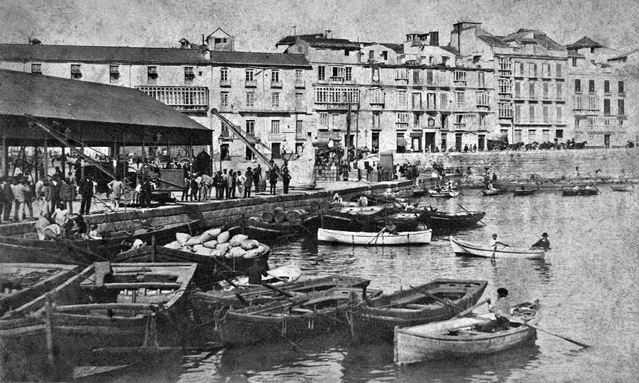 Puerto de Málaga año 1870